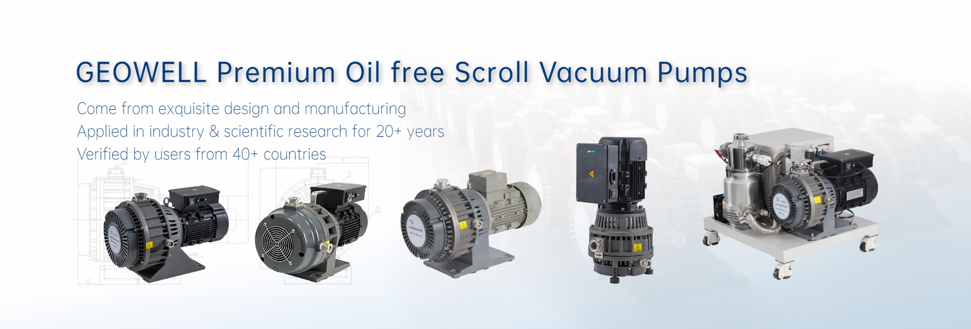 Oil free scroll vacuum pumps