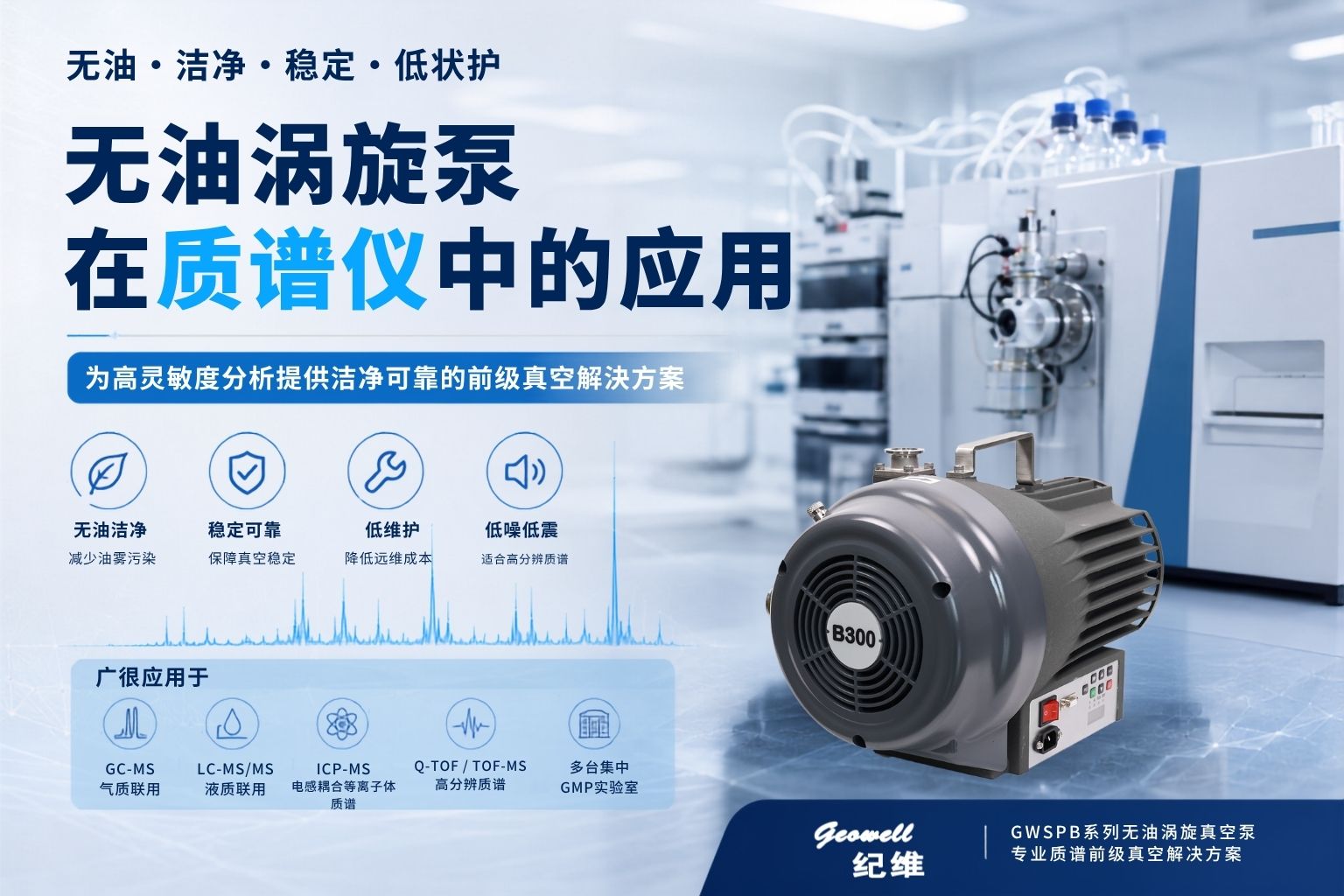 质谱仪前级泵为什么选择无油涡旋泵？纪维GWSPB系列应用场景与选型建议