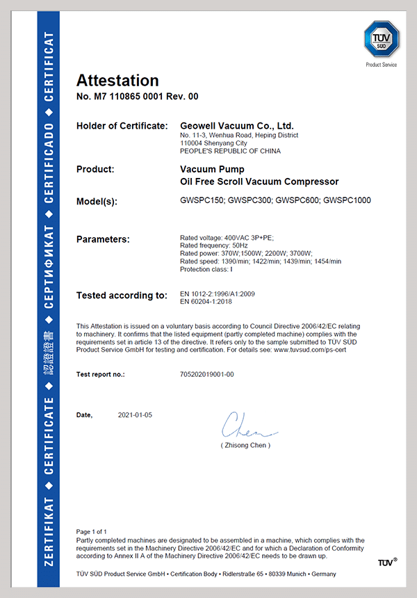CE Certificate of GWSPC UL